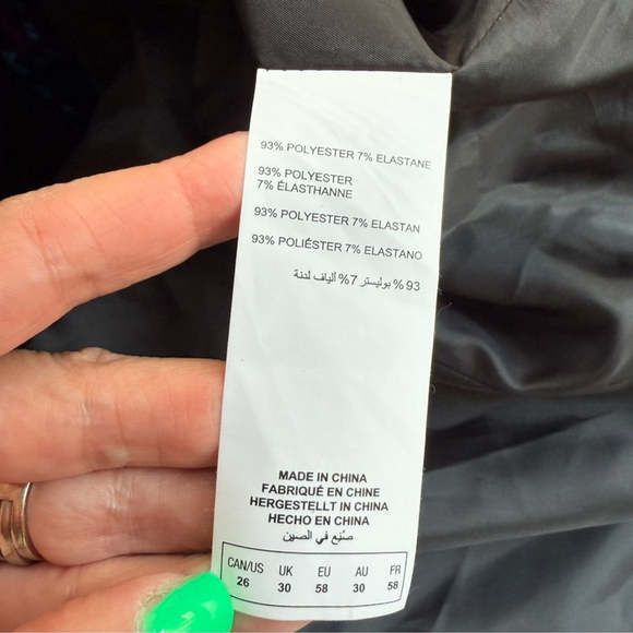 Michel Studio Black and Blue Paisley Velvet Blazer Size 26 Holiday Party Evening - Picture 12 of 12